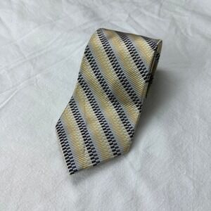Daniel Gray 100%‎ Silk Necktie Gold Blue Black Geometric Pattern Mens Tie